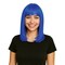 6 Pack Bulk Blue Long Bob Wig Perfect for Costumes & Spirit Events